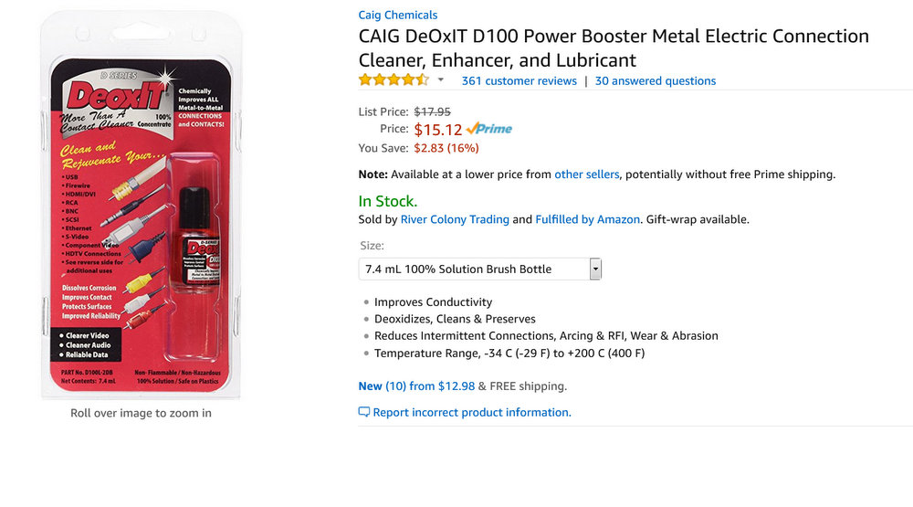 1-Amazon.com CAIG DeOxIT D100 Power Booster Metal Electric Connection Cleaner, Enhancer, and Lub.jpg