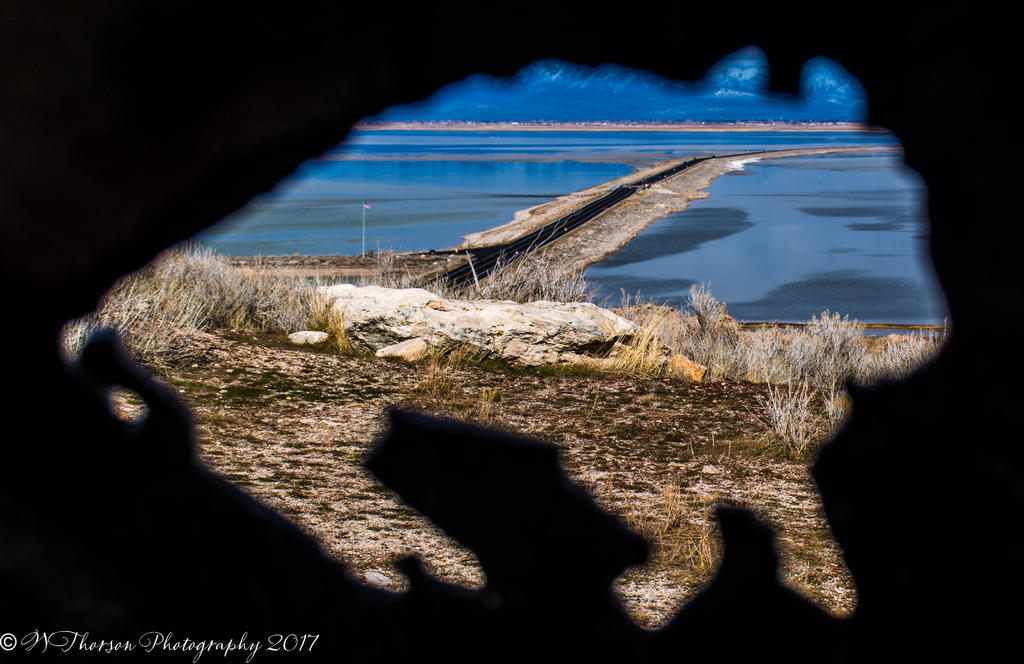 Antelope Island Causeway with Buffalo Stencil 2-19-2017.jpg