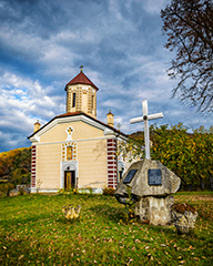 Church and the monument of fallen heroes