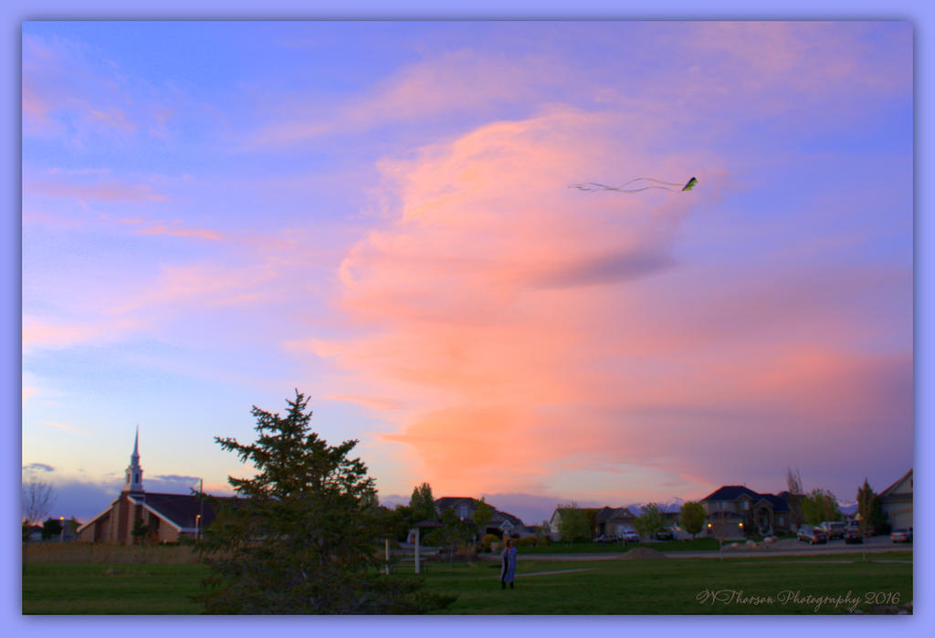 Flying a Kite at Sunset 4-17-2016.jpg