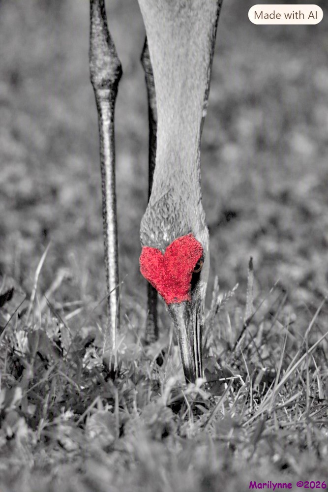 Sandhill Crane selective color_001_001.JPG