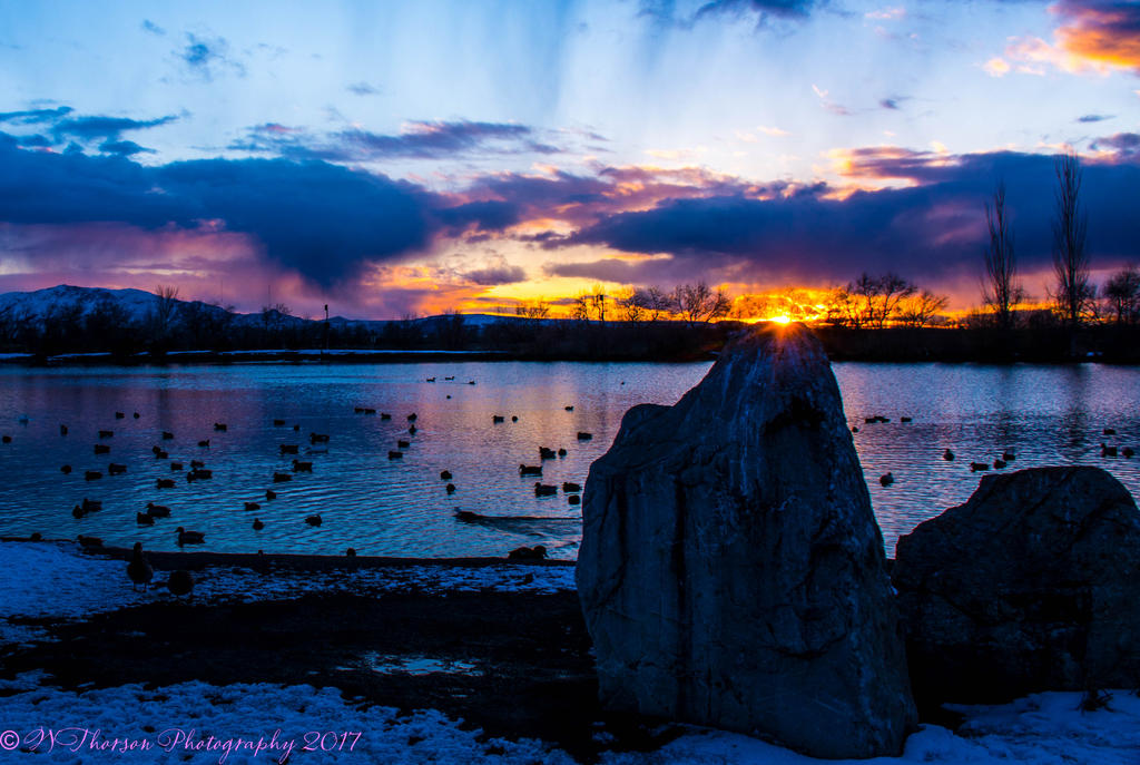 Sunset at Jensen Pond #3 2-28-2017.jpg