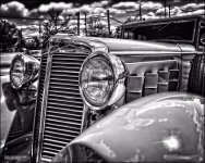 Cool Green Caddy in Medina BW.jpg