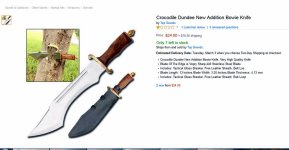 Amazon.com  Crocodile Dundee New Addition Bowie Knife  Martial Arts Swords  Sports & Outdoors - .jpg
