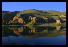 Reflections at Lost Creek Reservoir  6-5-2016.jpg