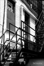 Black Fire Escape, White Wall BW.jpg